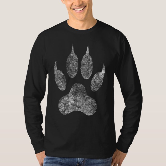T-shirt Giant Lion Paw Footprint (Devant)