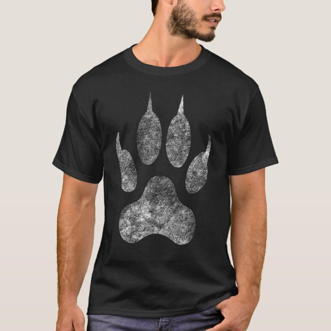 T-shirt Giant Lion Paw Footprint (Devant)
