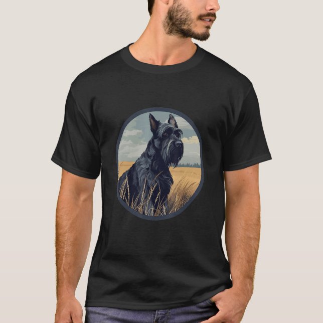 T-shirt Giant Schnauzer Dog Breed Dog Motif (Devant)