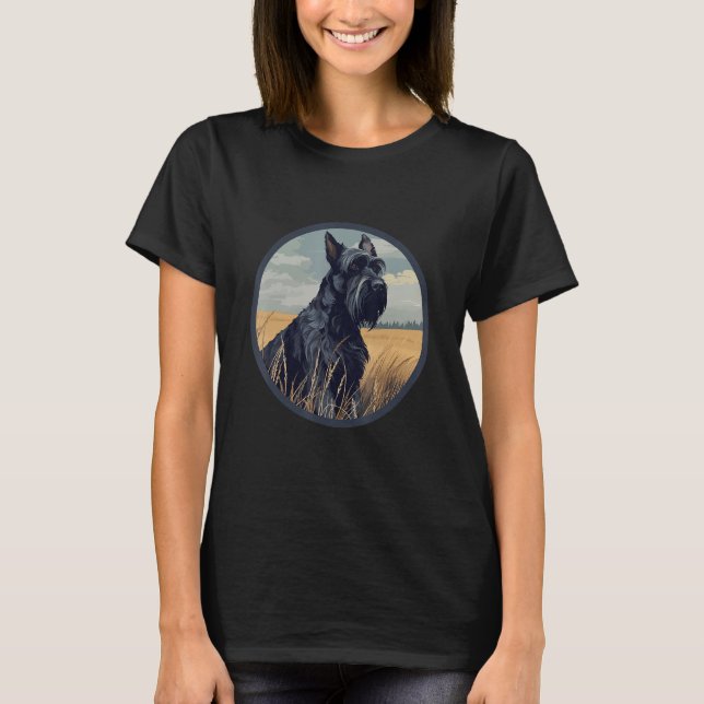 T-shirt Giant Schnauzer Dog Breed Dog Motif (Devant)