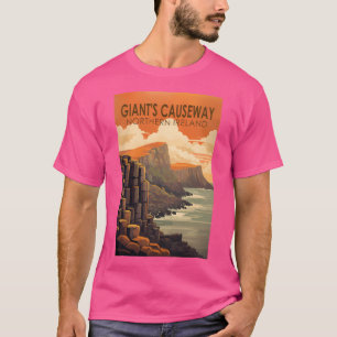 T-shirt Giants Causeway Irlande du Nord Travel Art Vintag