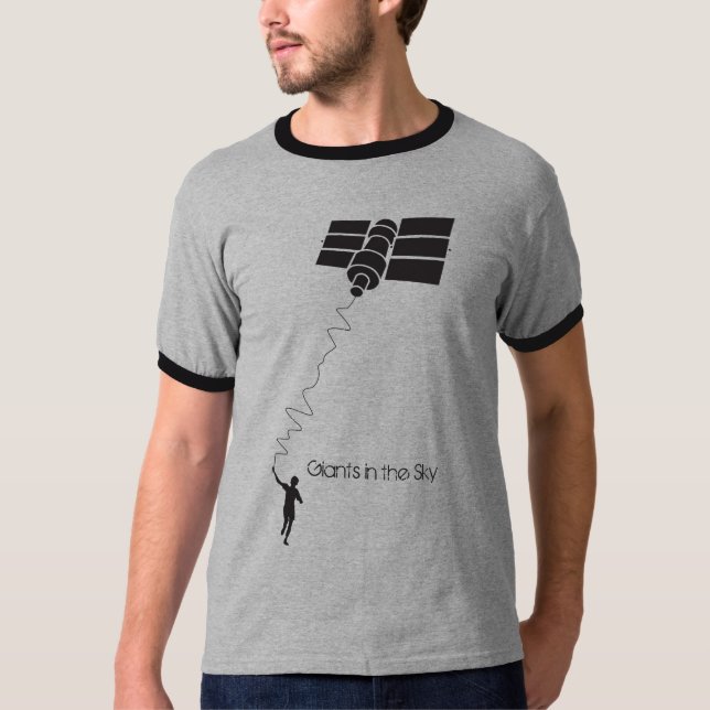 T-shirt Giants dans le satellite de vol de garçon de ciel (Devant)
