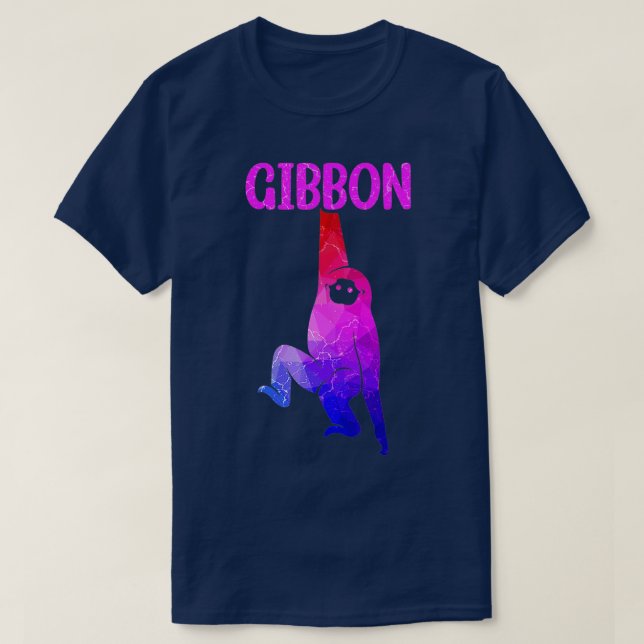 T-shirt Gibbon Ape Monkey  - 1  (Design devant)