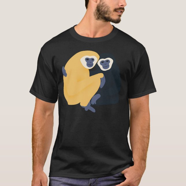 T-shirt Gibbon Monkey Friends (Devant)