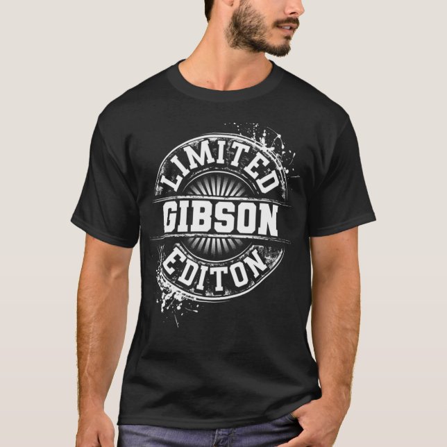 T-shirt GIBSON Funny Nom de famille Arbre de famille Anniv (Devant)