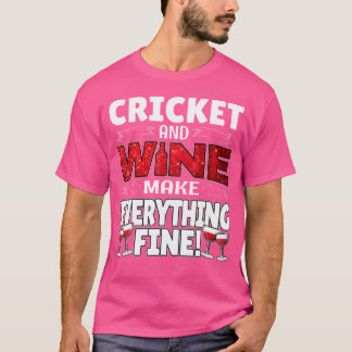 T-shirt Gif de cricket amusant vin drôle sports mignons