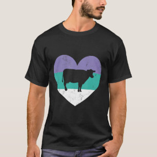 T-shirt Gif Vache Laitière Pour Femmes Et Filles Rétro Mig