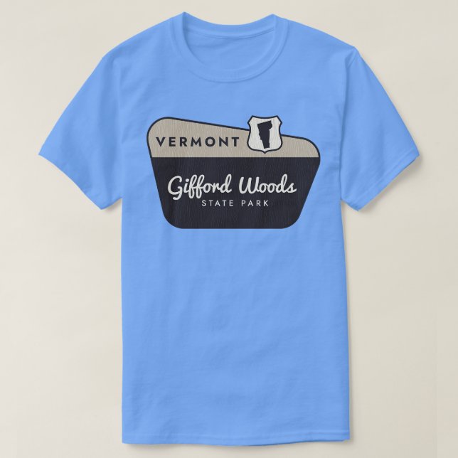 T-shirt Gifford Woods State Park Affiche de bienvenue Verm (Design devant)