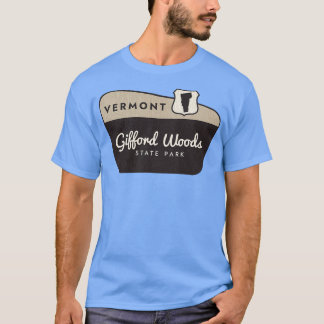 T-shirt Gifford Woods State Park Affiche de bienvenue Verm
