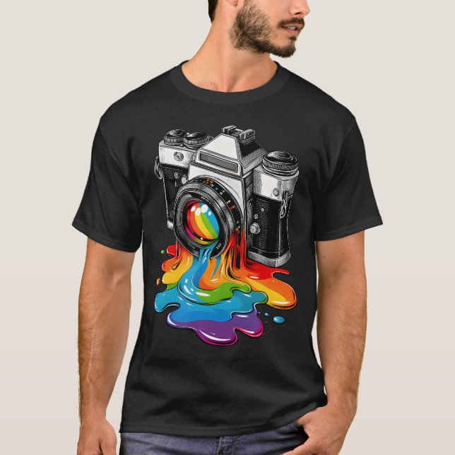 T-shirt Gift Photographer Rainbow Photo Birthday Christmas (Devant)