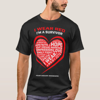 T-shirt Gifts Clothing Products Red Survivor Heart Disease