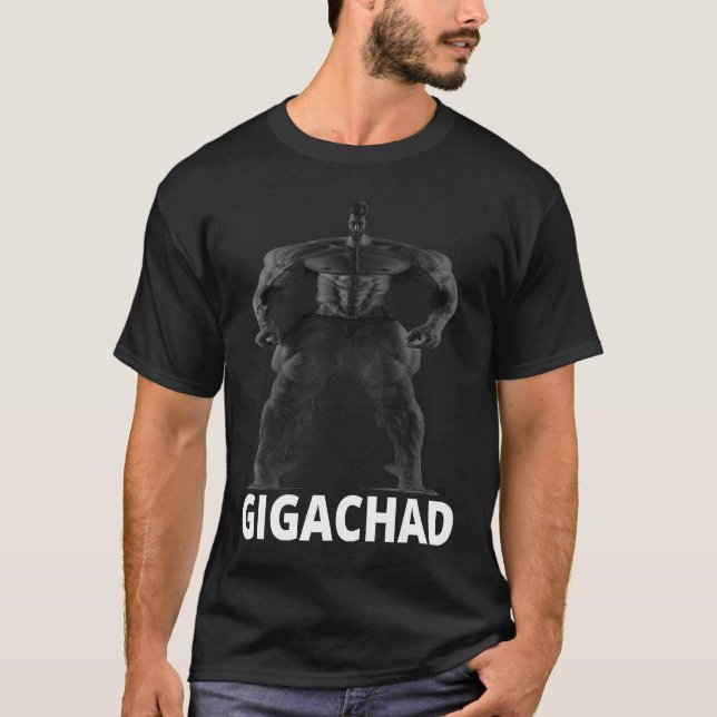 T-shirt Gigachad Moyenne Sigma Homme Grindset Mème (Devant)