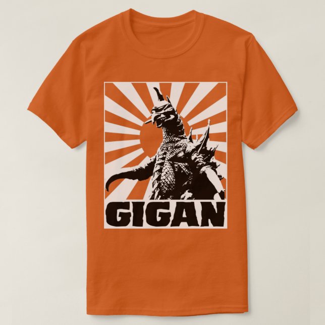 T-shirt GIGAN Soleil levant pour les tee - shirts rouges (Design devant)