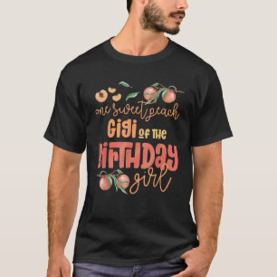 T-shirt Gigi Birthday Girl One Sweet Peach Peachy Birthday