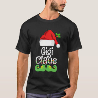 T-shirt Gigi Claus Famille Correspondant Grand-mère Claus 