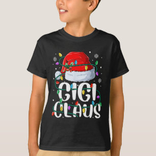 T-shirt Gigi Claus Lumières de Noël Grand-mère Pyjama Fami