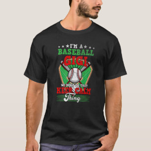 T-shirt Gigi de baseball ne fais pas ça garder le calme