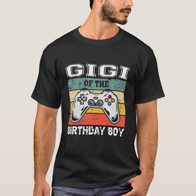 T-shirt Gigi De L'Anniversaire Garçon Matching Famille Vid (Devant)