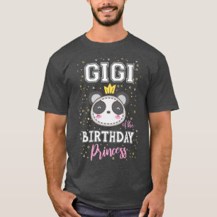 T-shirt Gigi de l'Anniversaire Princesse Cute Panda Bear B