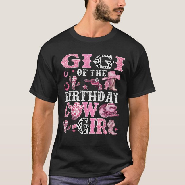 T-shirt Gigi De L'Anniversaire Vache Rodéo Fille Vache Nai (Devant)