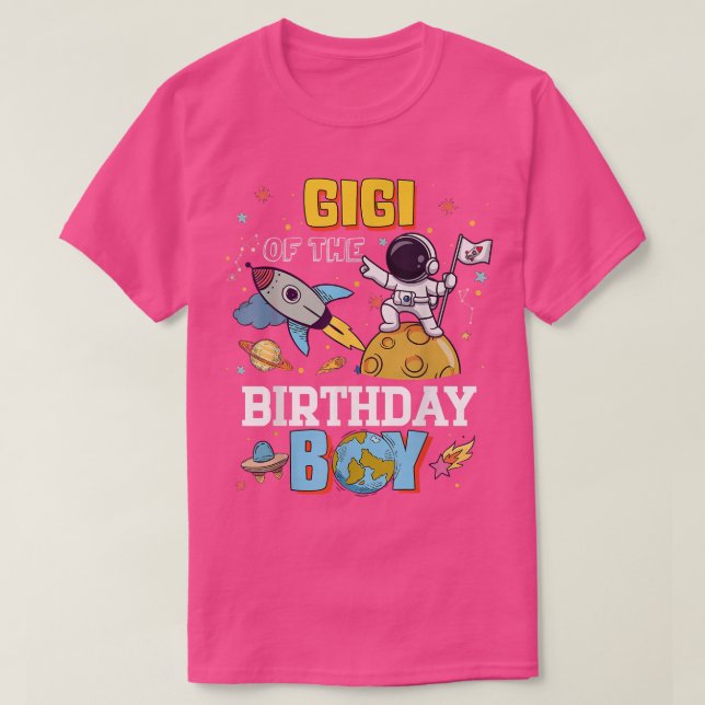 T-shirt Gigi De L'Astronaut Anniversaire Thème De L'Espace (Design devant)
