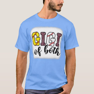 T-shirt Gigi Des Deux Drôle De Baseball Softball Leopard S