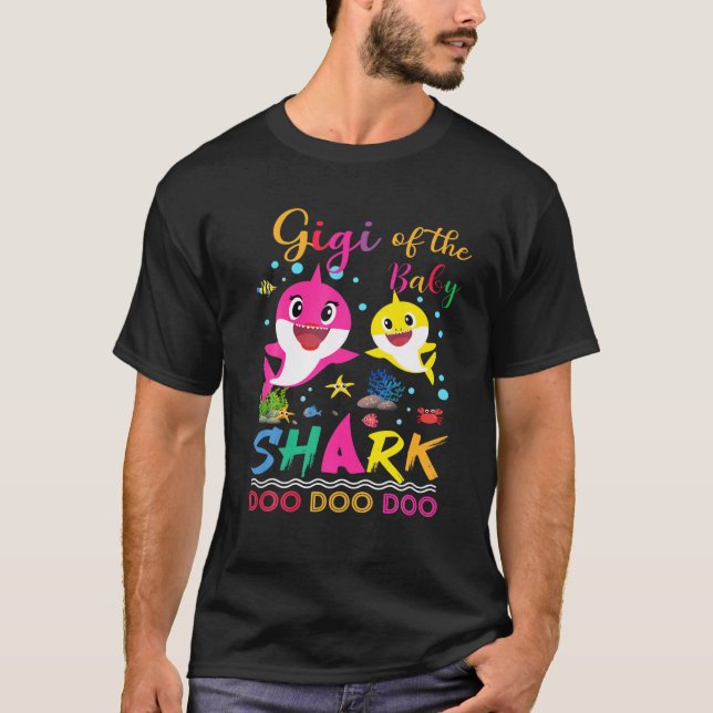 T-shirt Gigi Du Bébé Requin Anniversaire Gigi Requin (Devant)