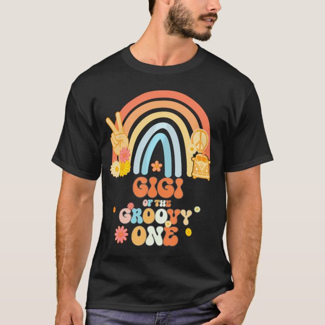 T-shirt Gigi Du Super One Rainbow Boho Anniversaire (Devant)