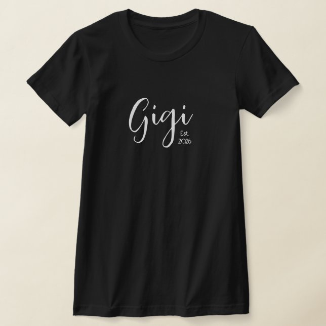 T-shirt Gigi Established écriture blanche  (Poser)