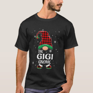 T-shirt Gigi Gnome Buffalo Plaid Matching Family Christma