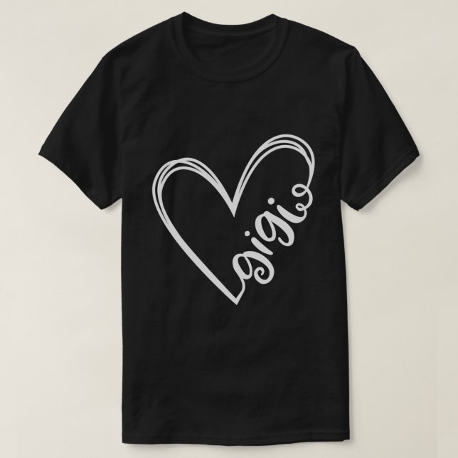 T-shirt Gigi Heart Grandma Femmes Pour Noël Mères Da (Design devant)