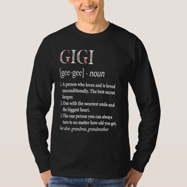 T-shirt Gigi la meilleure gardienne de secrets Grand-mère (Devant)