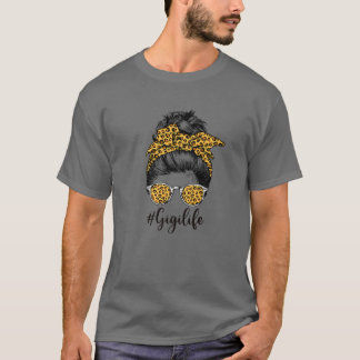 T-shirt Gigi Life Messy Bun Leopard, Fête des Mères, Maman