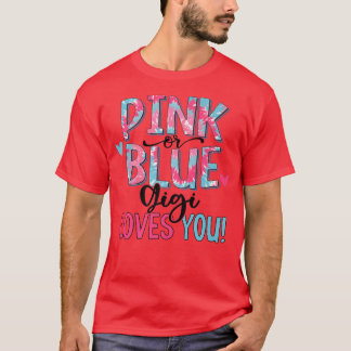 T-shirt Gigi Rose Ou Bleu Vous Aime Tie Dye Bébé Genre Re