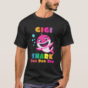 T-shirt Gigi Shark Cadeau mignonne bébé requin famille j