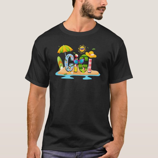 T-shirt Gigi Summer Vacances Plage Correspondance Famille  (Devant)