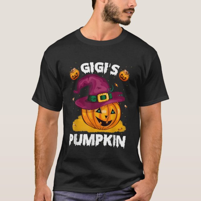 T-shirt Gigis Citrouille Jack-o'-lantern Costume Halloween (Devant)