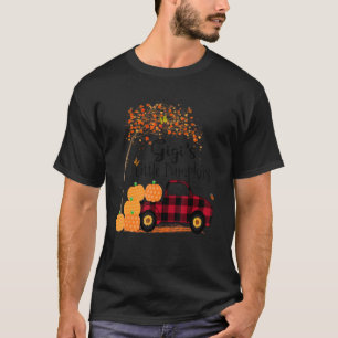 T-shirt Gigi's Little Citrouille Red Truck Automne Art