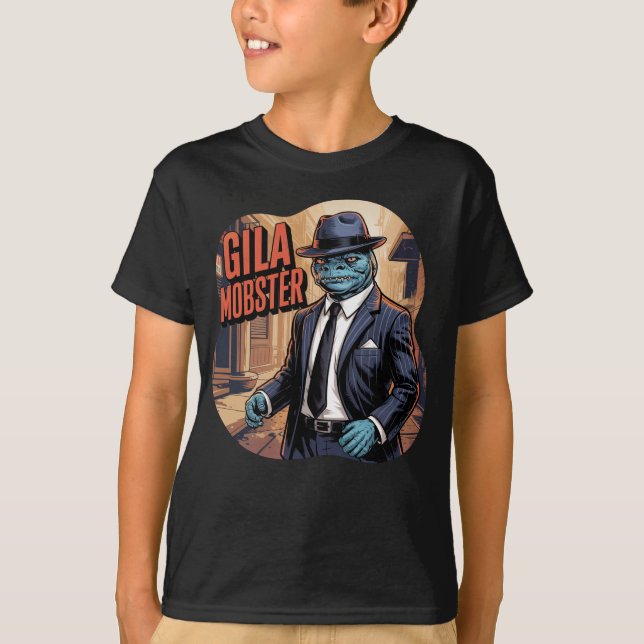 T-shirt Gila Mobster Illustration Combo Créature Drôle (Devant)