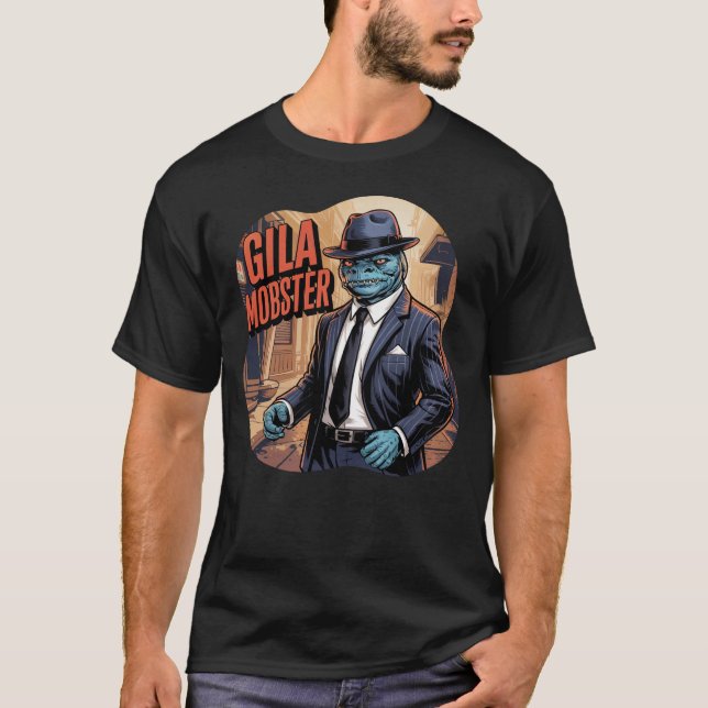 T-shirt Gila Mobster Illustration Combo Créature Drôle (Devant)
