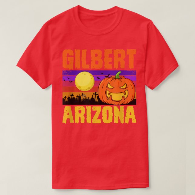 T-shirt Gilbert Arizona Happy Halloween Party Local City P (Design devant)