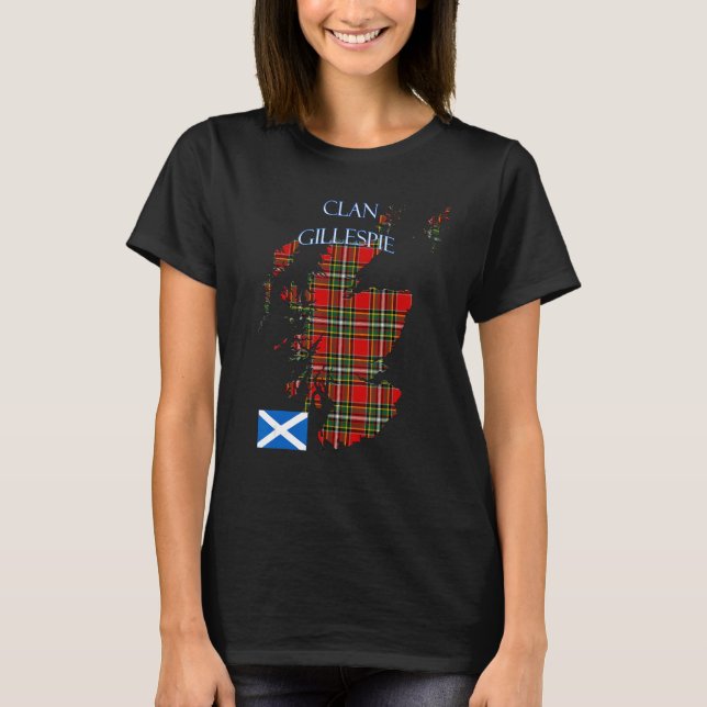 T-shirt Gillespie Scottish Clan Tartan Scotland (Devant)