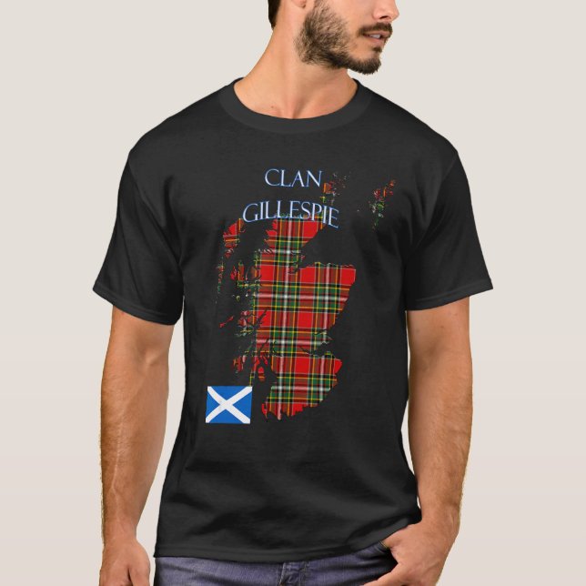 T-shirt Gillespie Scottish Clan Tartan Scotland (Devant)