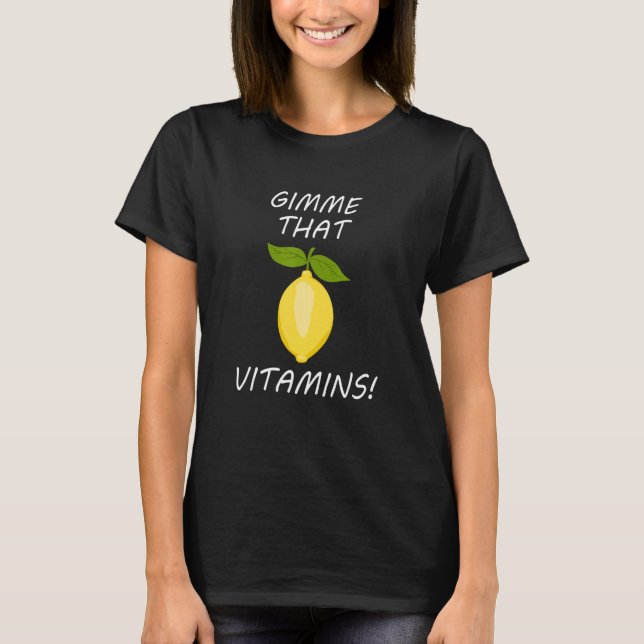 T-shirt Gimme Vitamins Ironic Summer Lemonade Fruits (Devant)