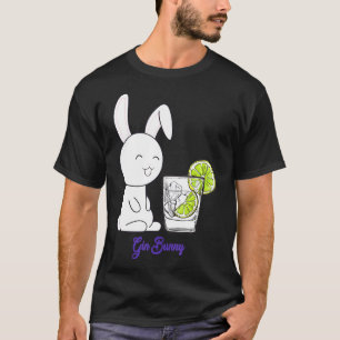 T-shirt Gin Bunny Rabbit Concert Party Bar Boire Alcoho