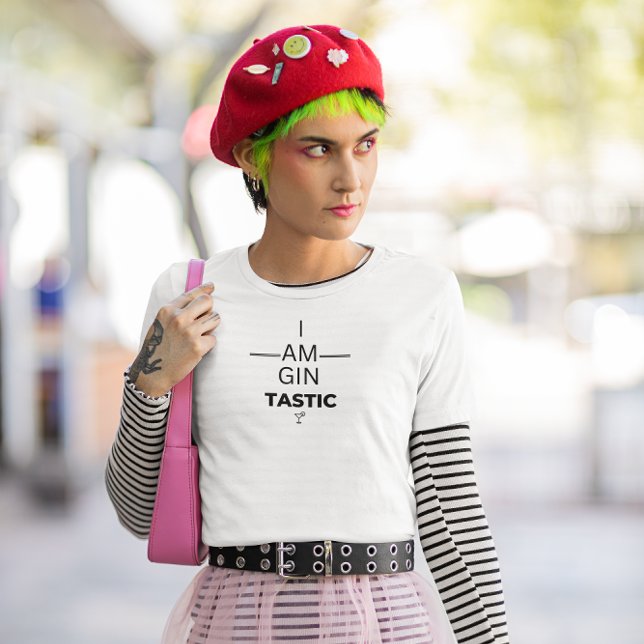 T-shirt Gin Tastic Ladies V Neck (Créateur téléchargé)