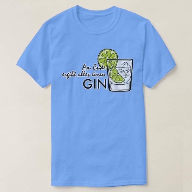 T-shirt Gin Tonic Longdrink Drinker Party JGA cadeau 8 (Design devant)
