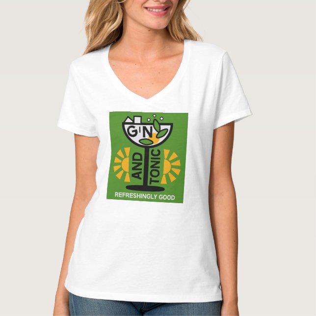 T-shirt Gin vintage Et Art Tonique (Devant)