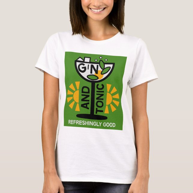 T-shirt Gin vintage Et Art Tonique (Devant)