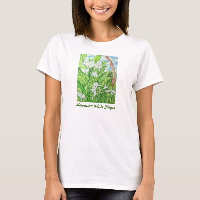 T-shirt Gingembre blanc hawaïen (Devant)